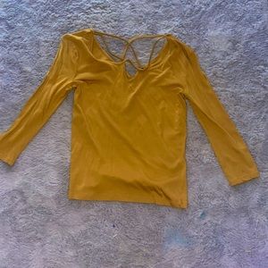 long sleeve yellow full length top